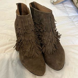 Banana republic shoes ankle fringe booties